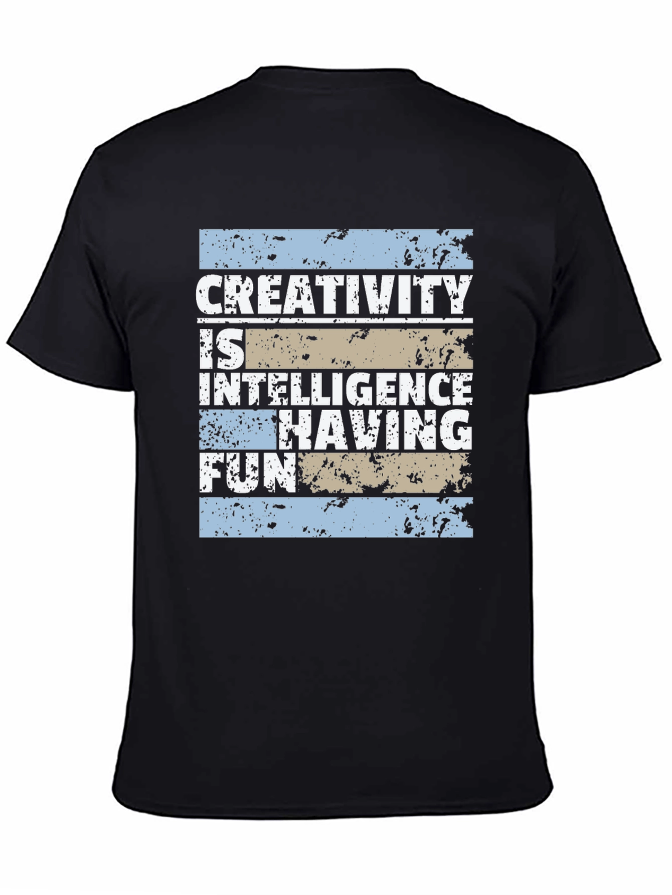Camiseta Negra Creatividad Inteligencia Diversión