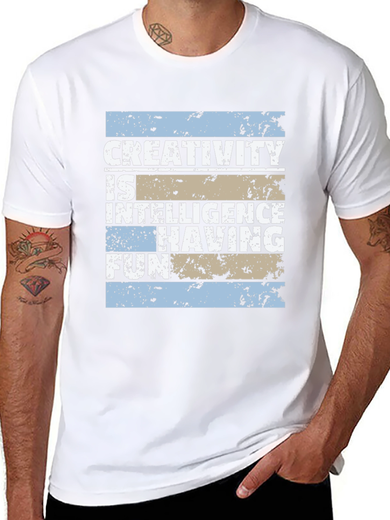 Camiseta Negra Creatividad Inteligencia Diversión