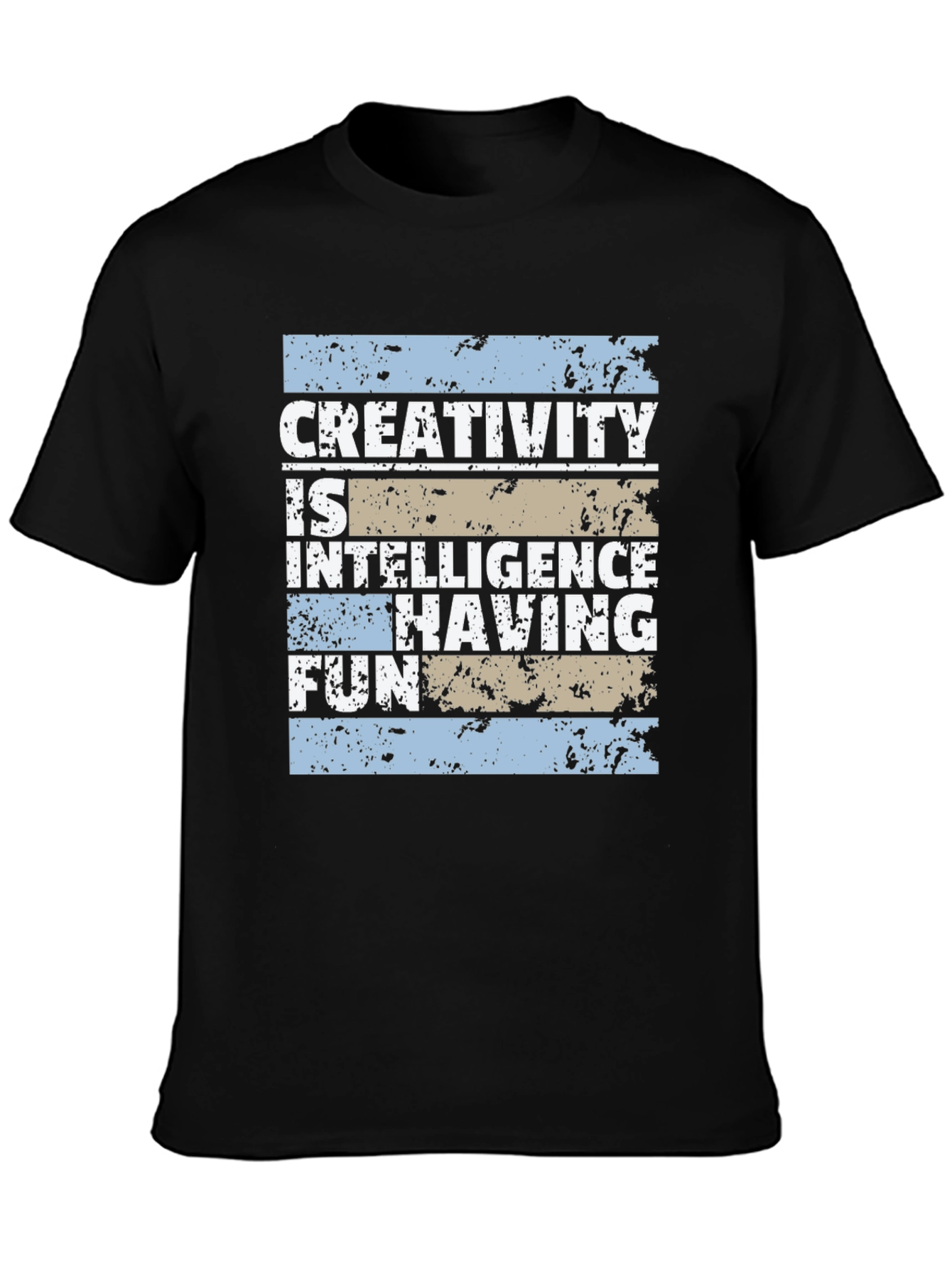 Camiseta Negra Creatividad Inteligencia Diversión