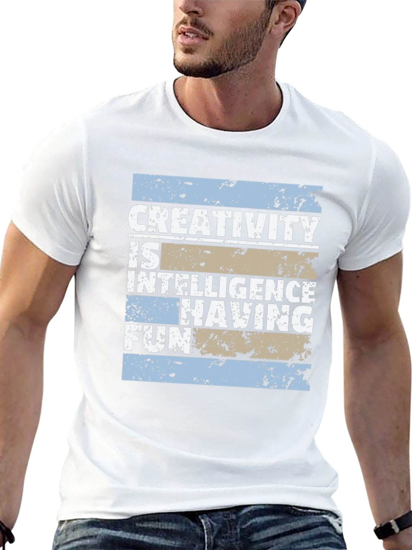 Camiseta Negra Creatividad Inteligencia Diversión