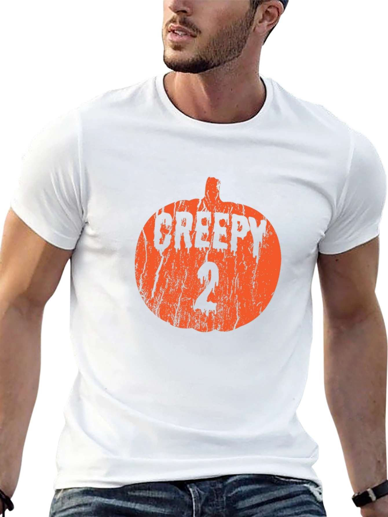 Camiseta Negra Calabaza Creepy 2 Halloween