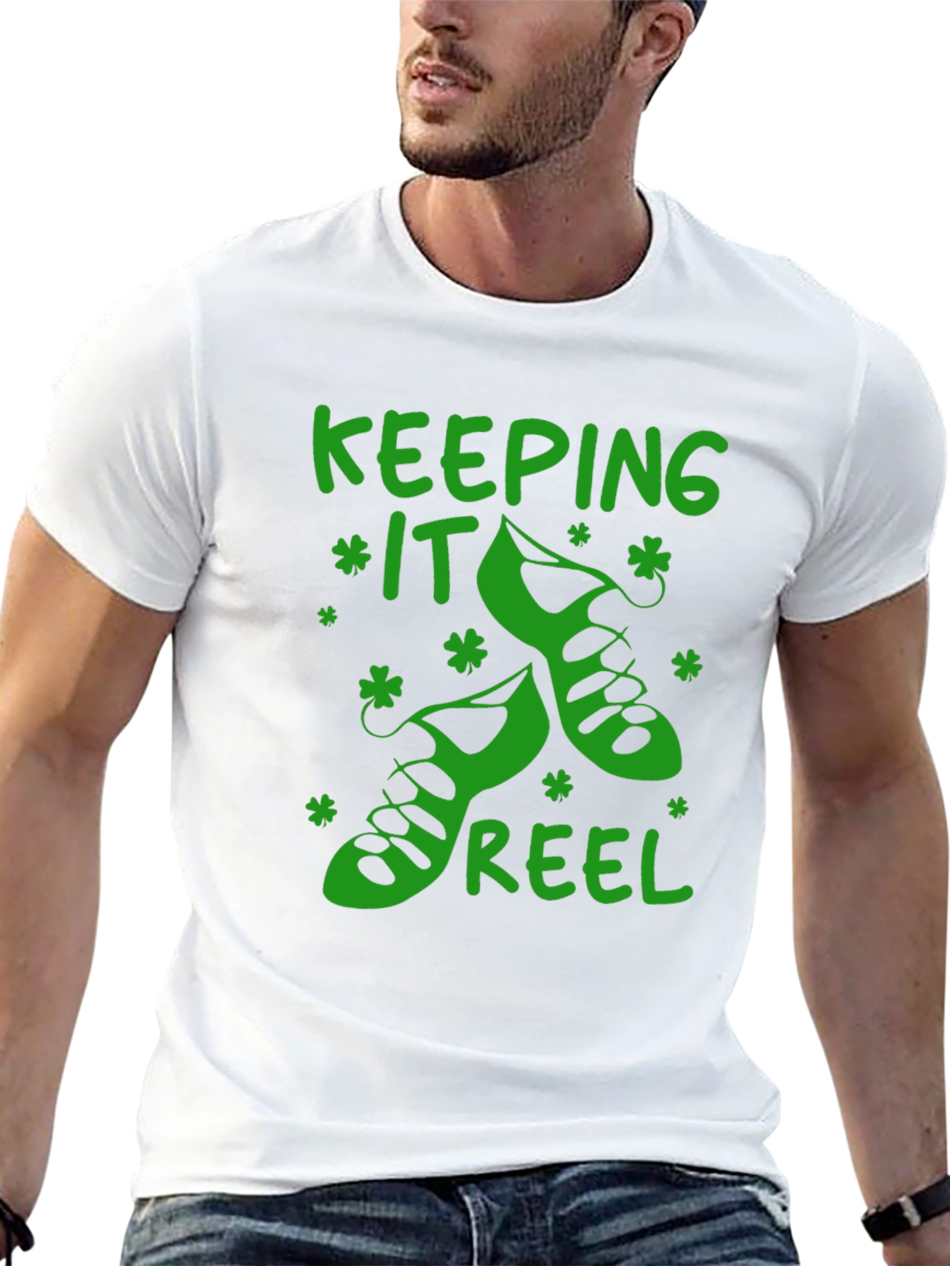 Camiseta Negra Irlandesa: Keeping It Reel