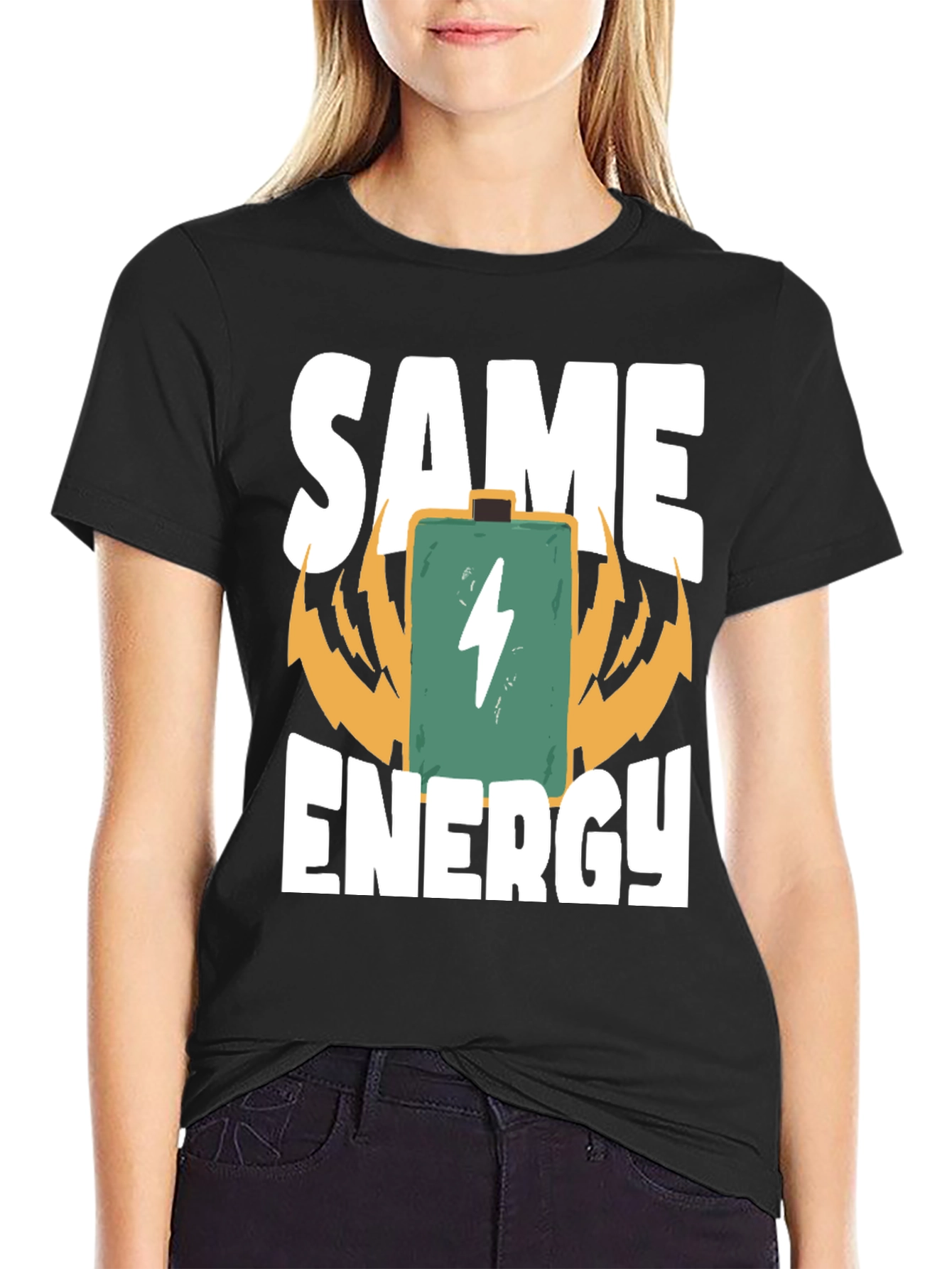 Camiseta Same Energy Negra para Hombre