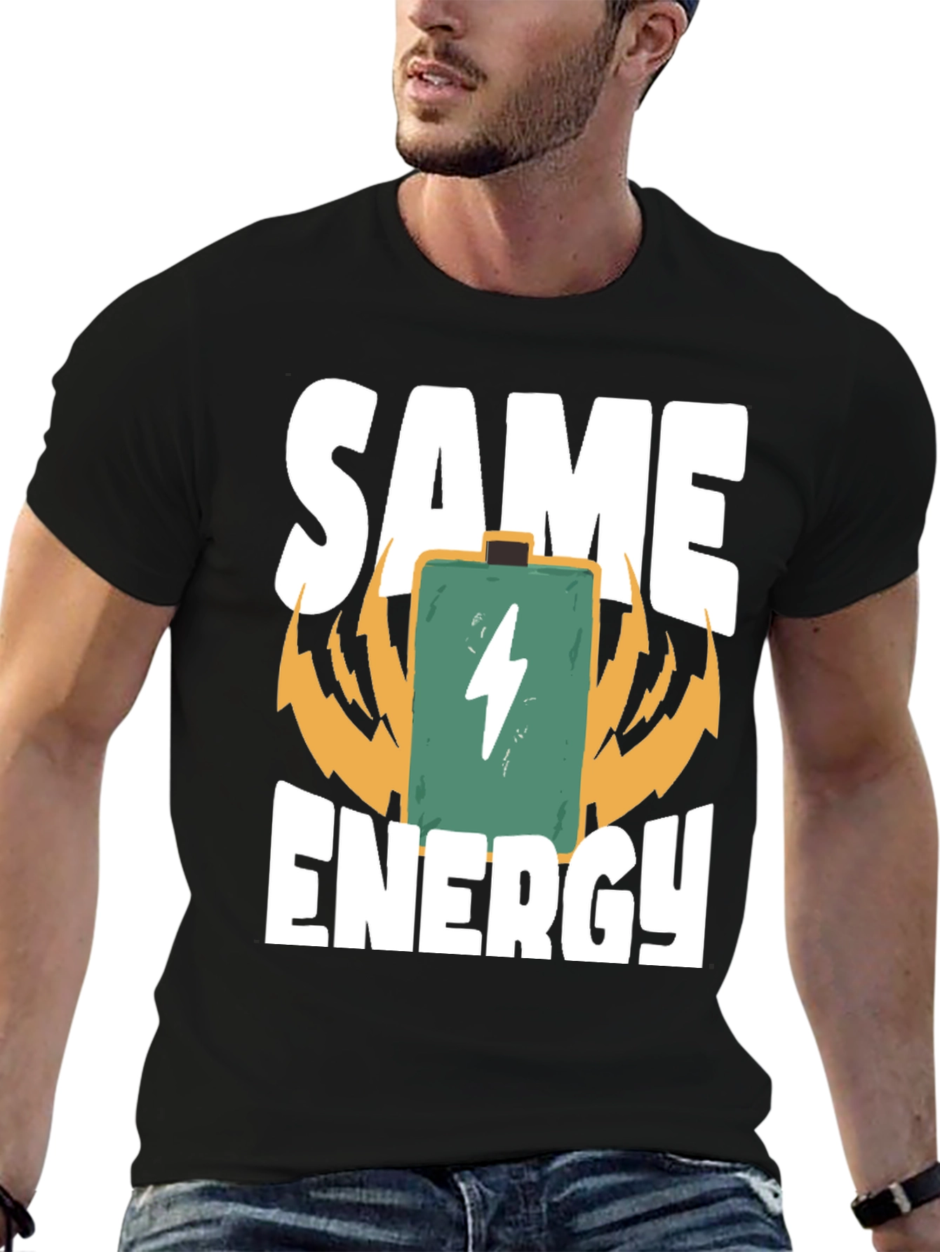 Camiseta Same Energy Negra para Hombre