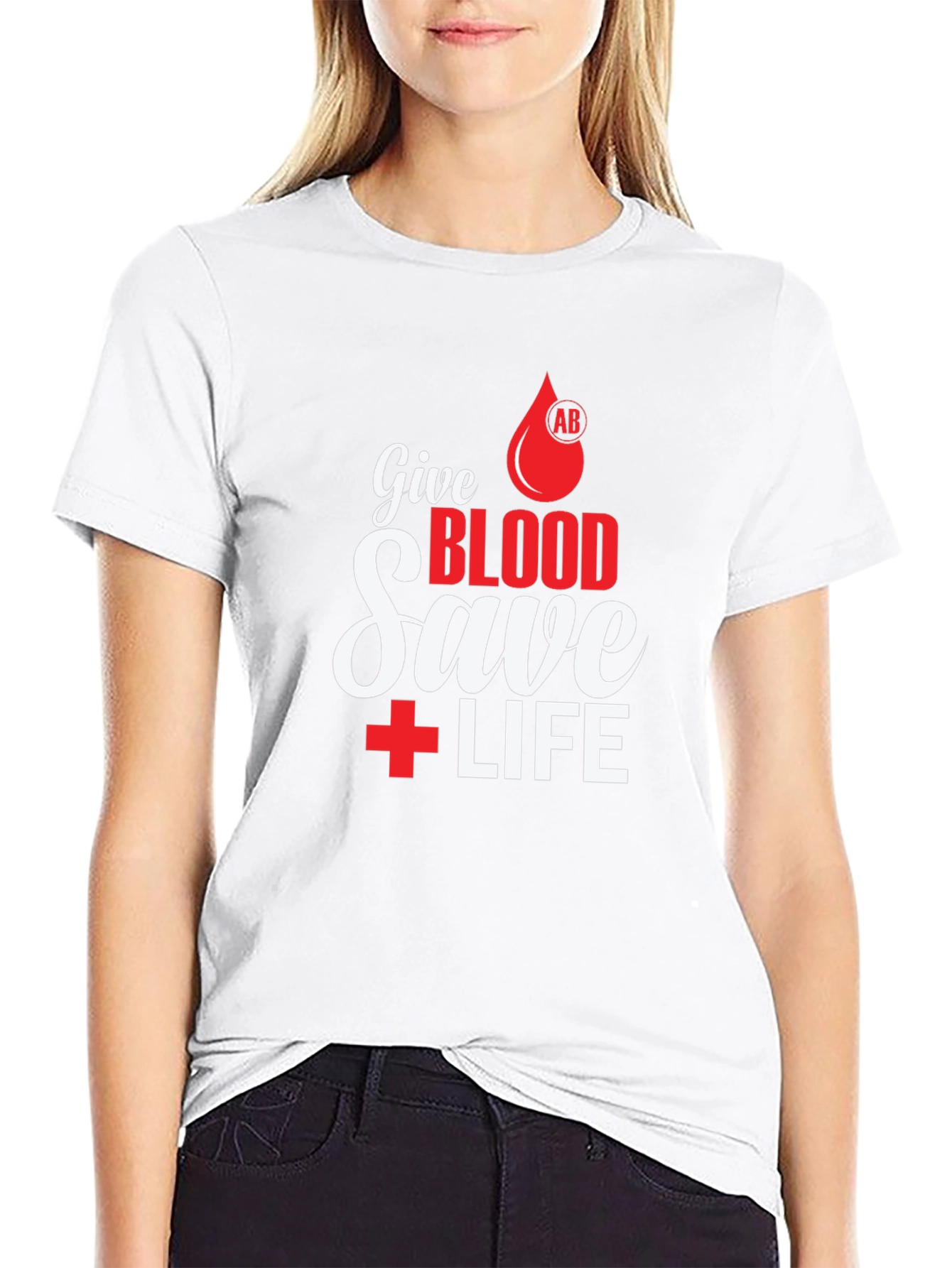 Camiseta Negra Dona Sangre Salva Vidas