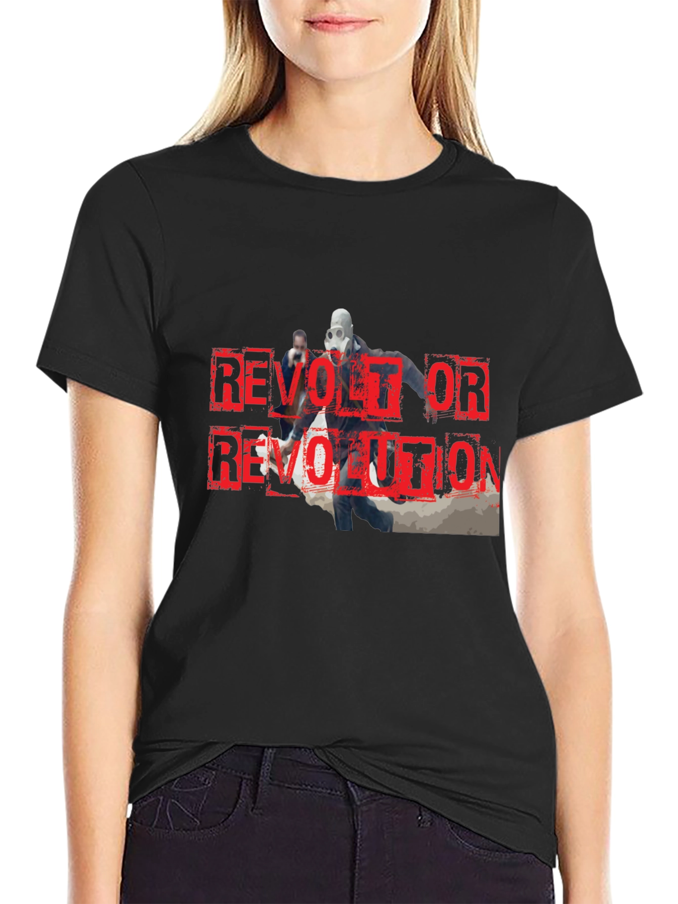 Camiseta Negra Revolt or Revolution