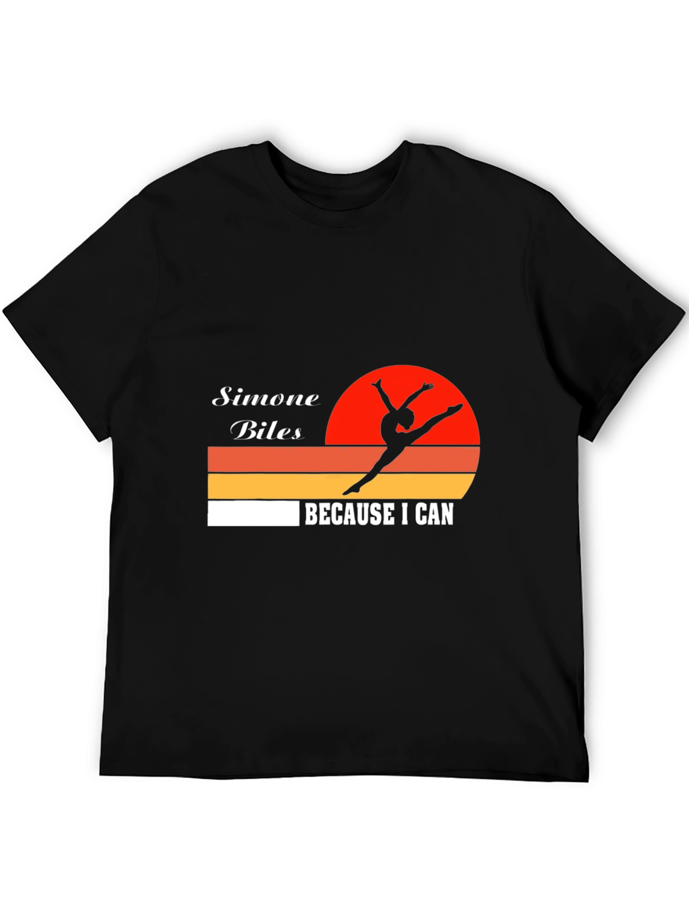 Camiseta Negra Deportiva Simone Biles Retro