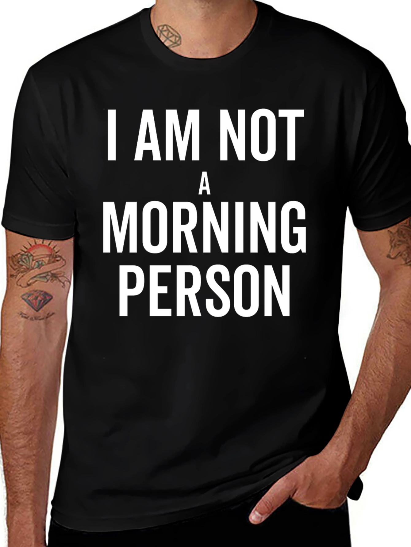 Camiseta Negra: No Soy Persona Matutina