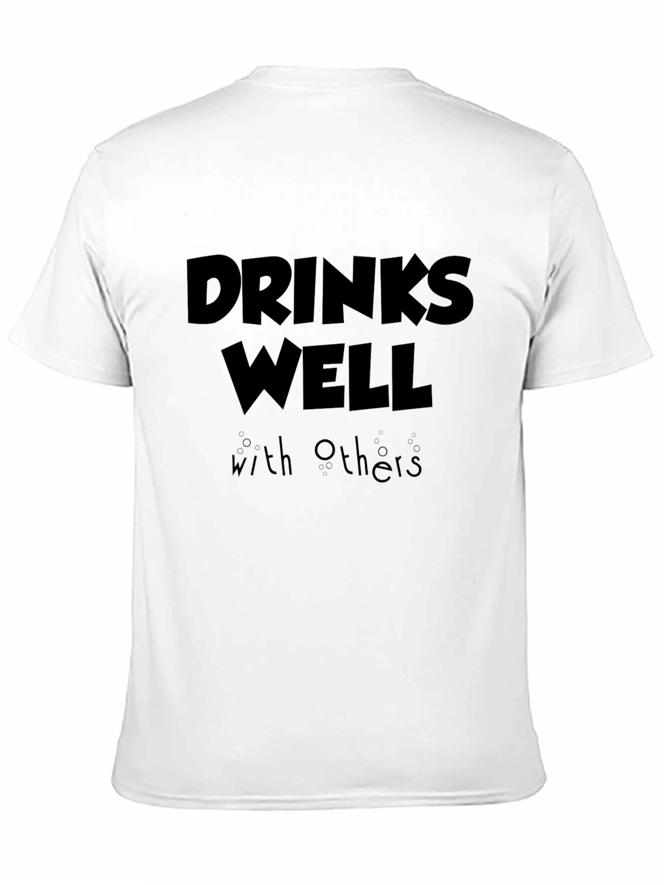 Camiseta Negra: Drinks Well With Others