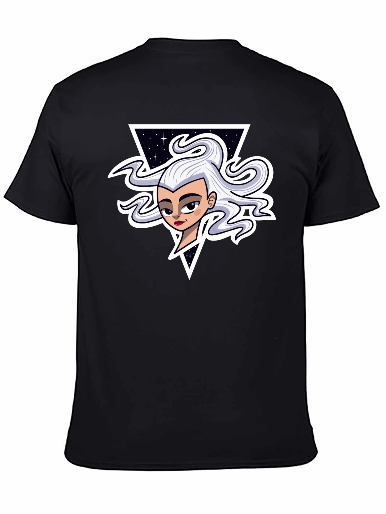 Camiseta Negra con Diseño de Hechicera Estelar