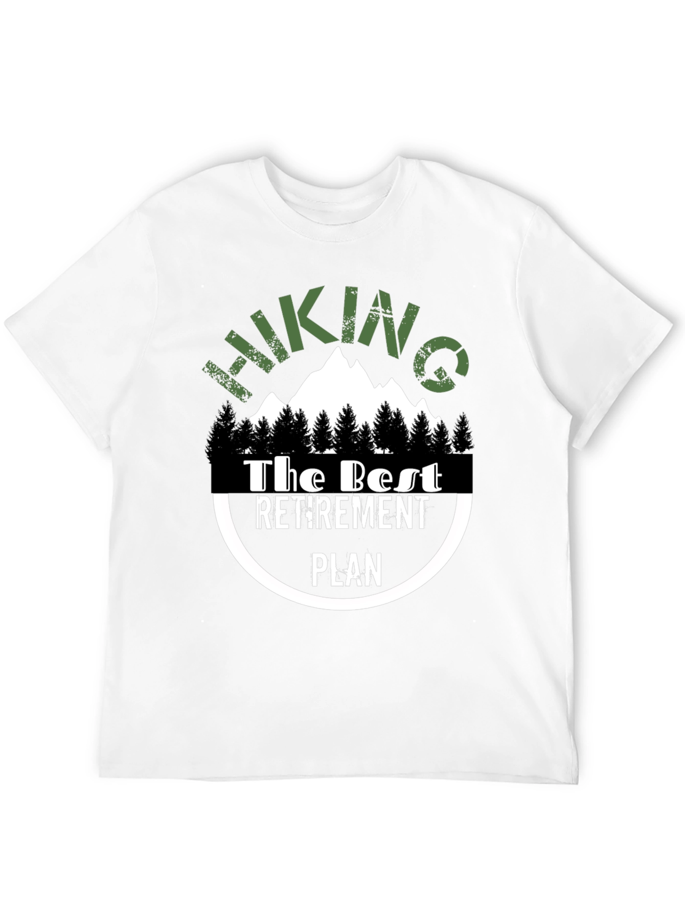 Camiseta Negra Senderismo Plan de Jubilación