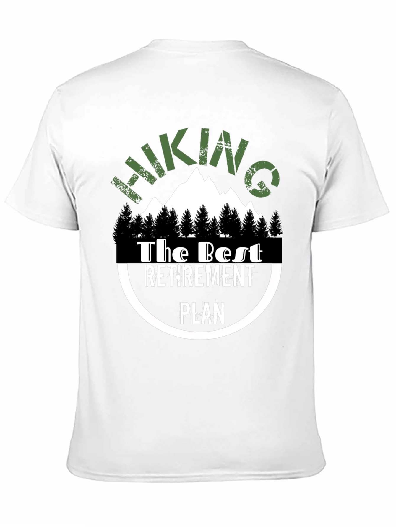 Camiseta Negra Senderismo Plan de Jubilación