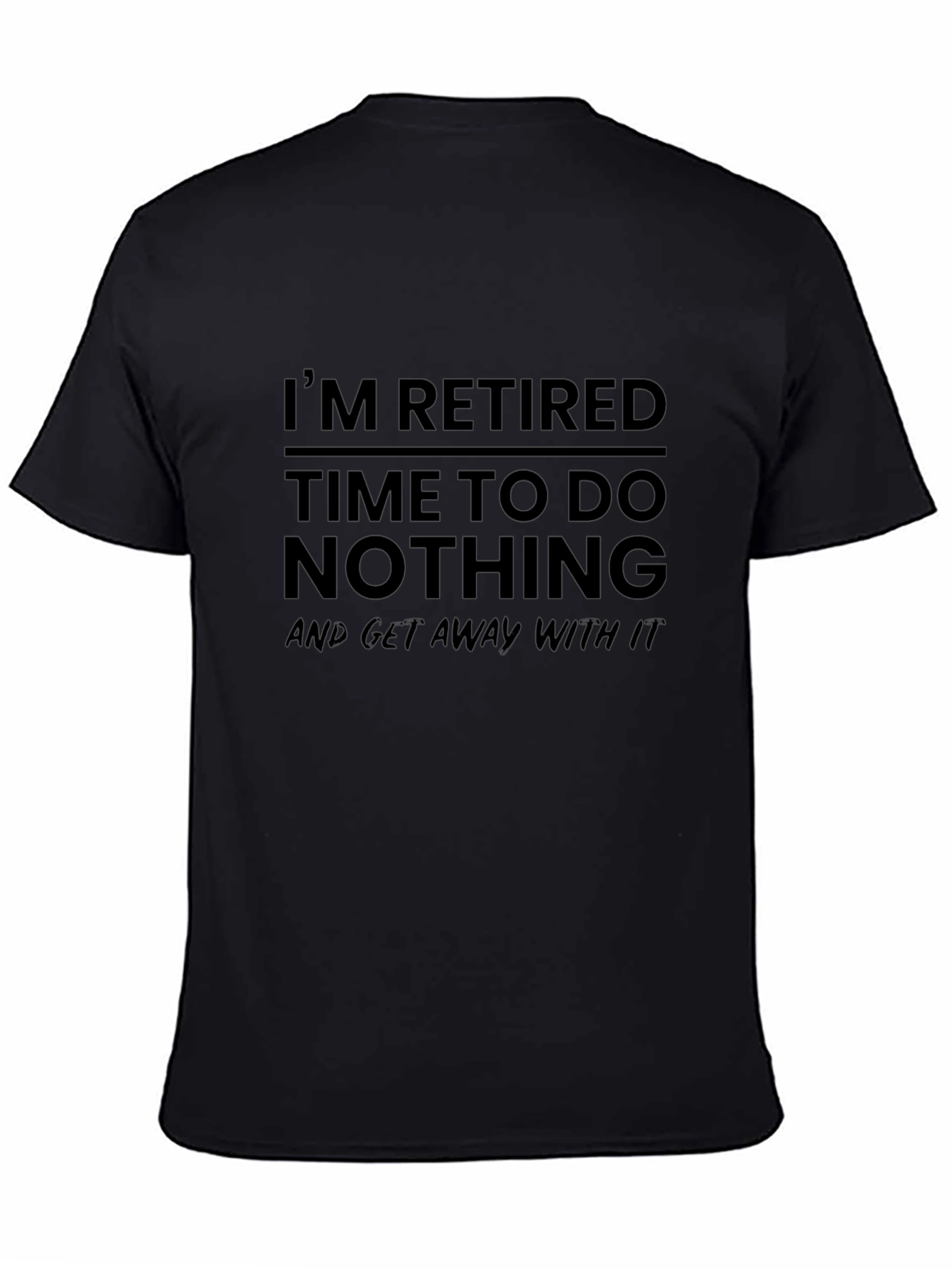 Camiseta Negra: ¡Retirado Tiempo Libre!