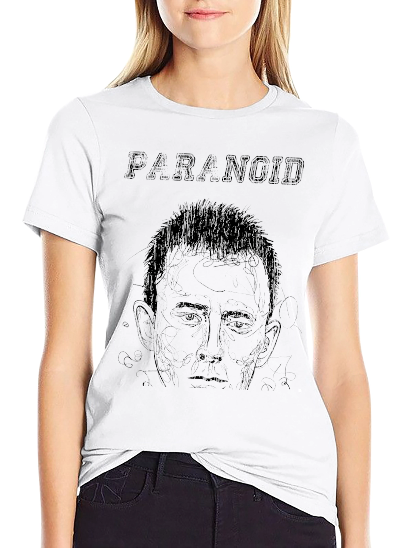 Camiseta Negra Paranoid Hombre