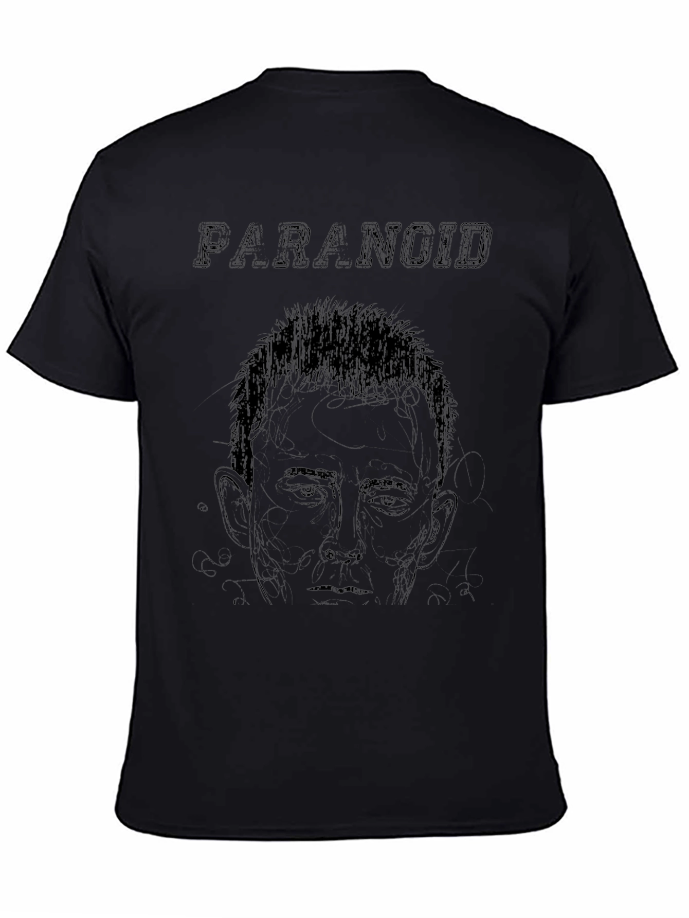 Camiseta Negra Paranoid Hombre