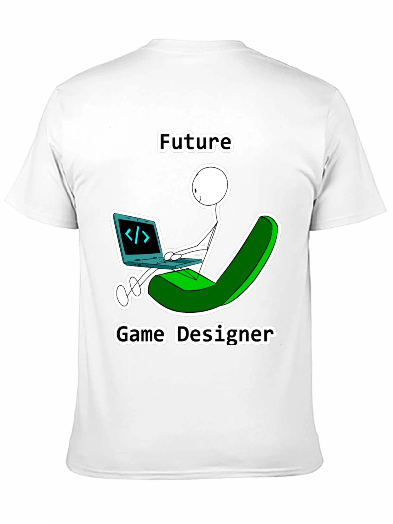 Camiseta Negra Futuro Diseñador de Juegos Hombre