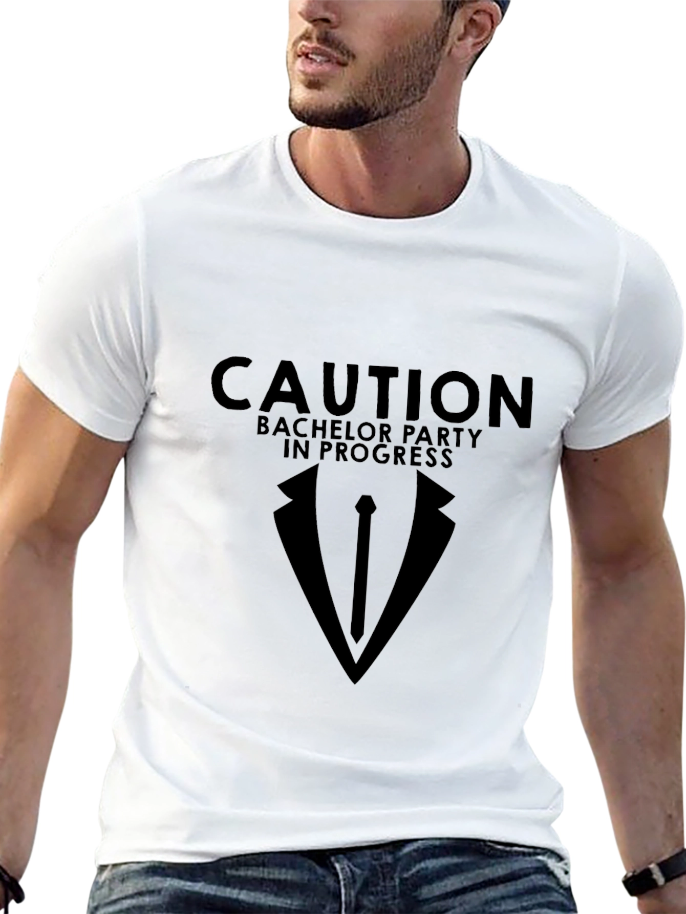 Camiseta Negra Soltero en Progreso