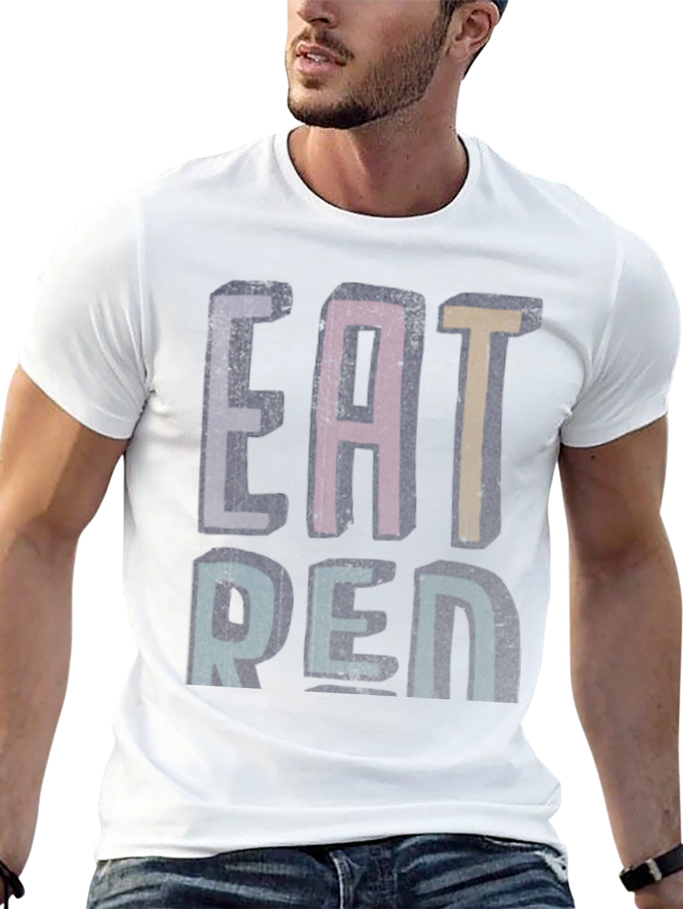 Camiseta Negra Estampada EAT REN
