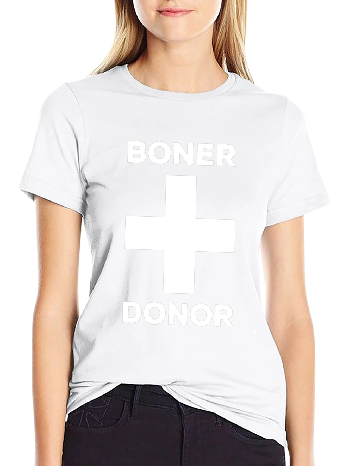 Camiseta Negra Boner Donor con Diseño Humorístico