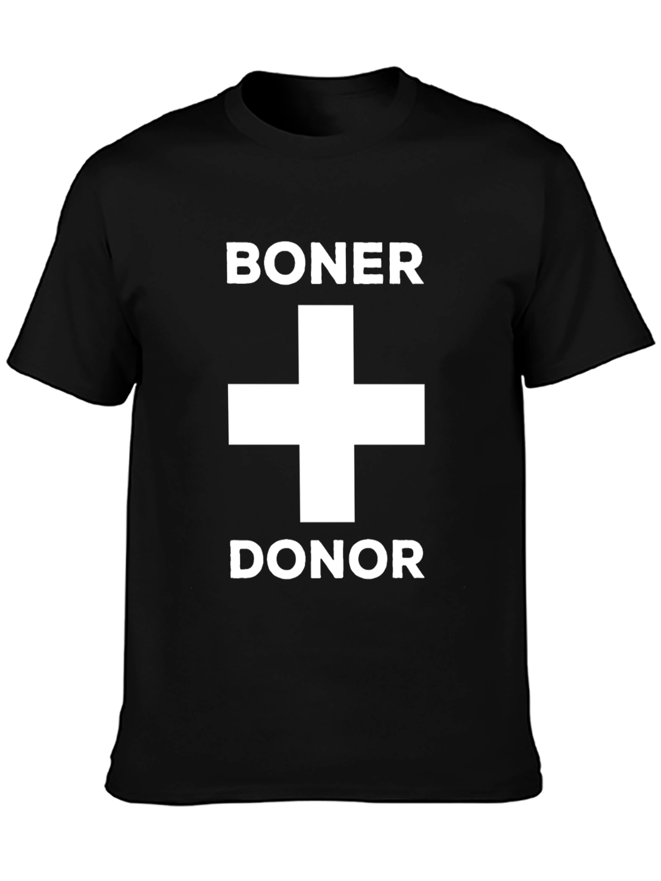 Camiseta Negra Boner Donor con Diseño Humorístico