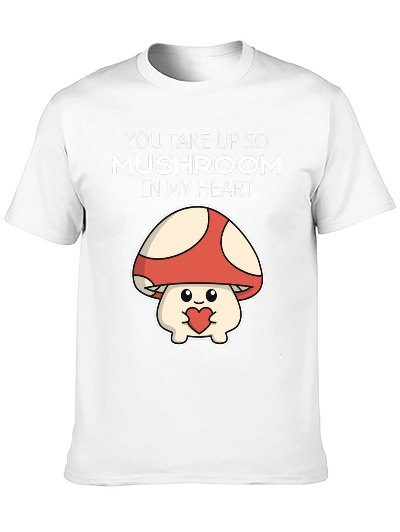 Camiseta Negra Mushroom Heart