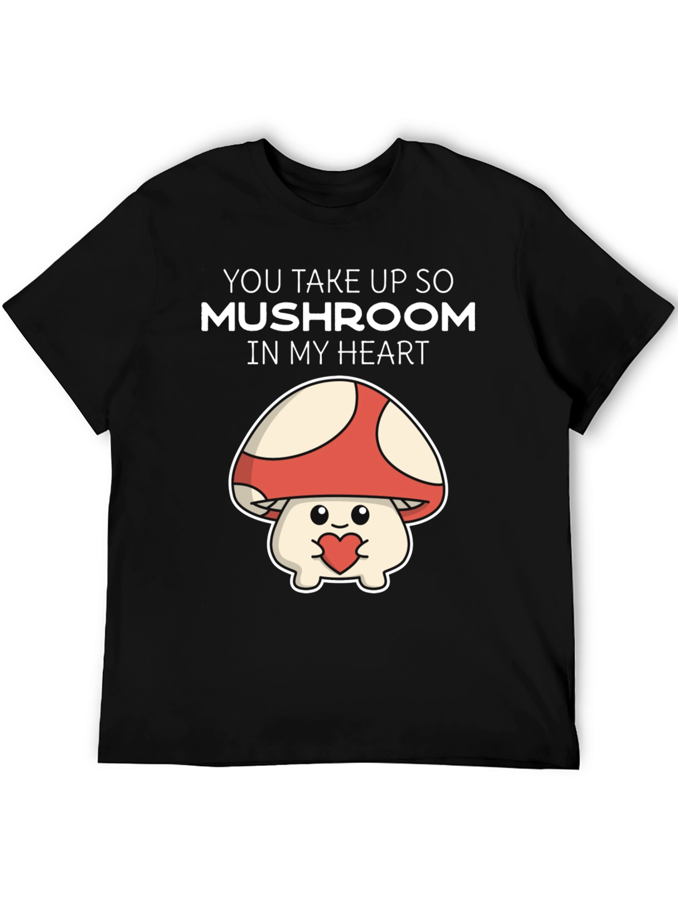 Camiseta Negra Mushroom Heart