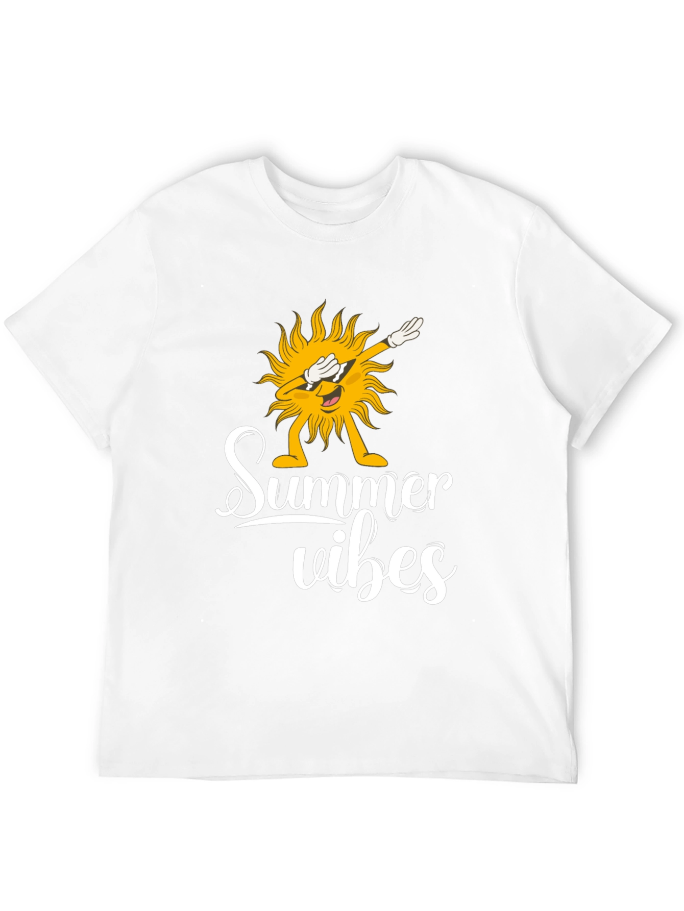 Camiseta Negra Summer Vibes con Diseño de Sol