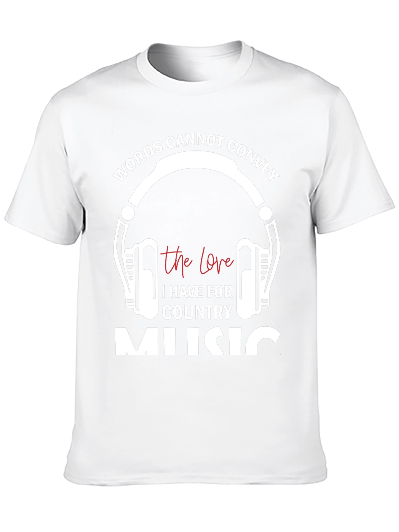 Camiseta Negra con Diseño Musical Country