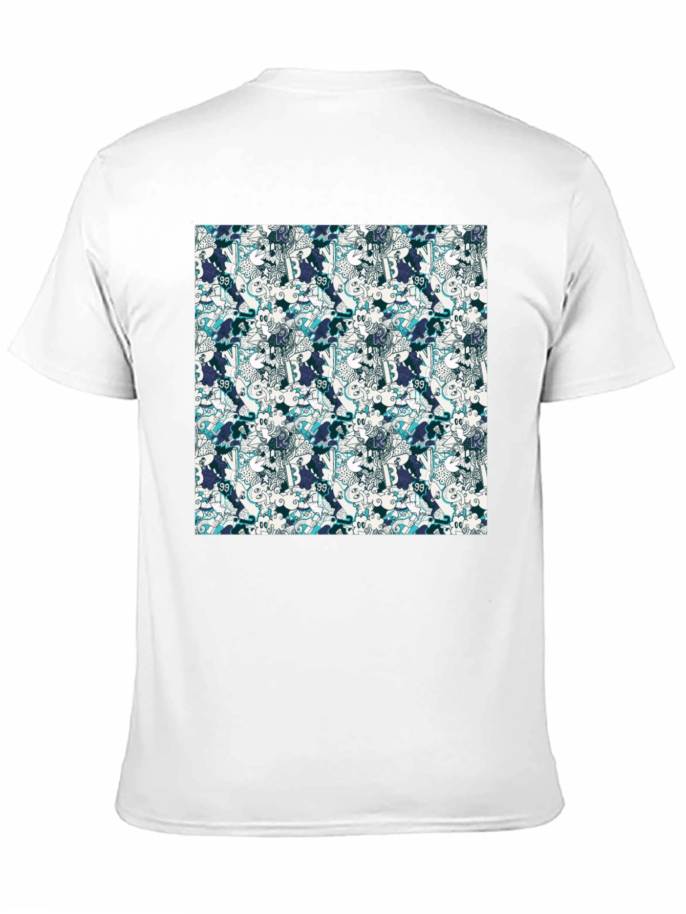 Camiseta Negra Estampada para Hombre