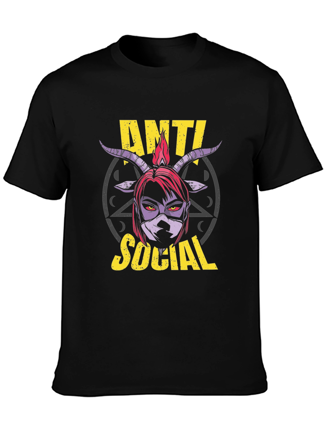 Camiseta Anti Social con Diseño Gráfico