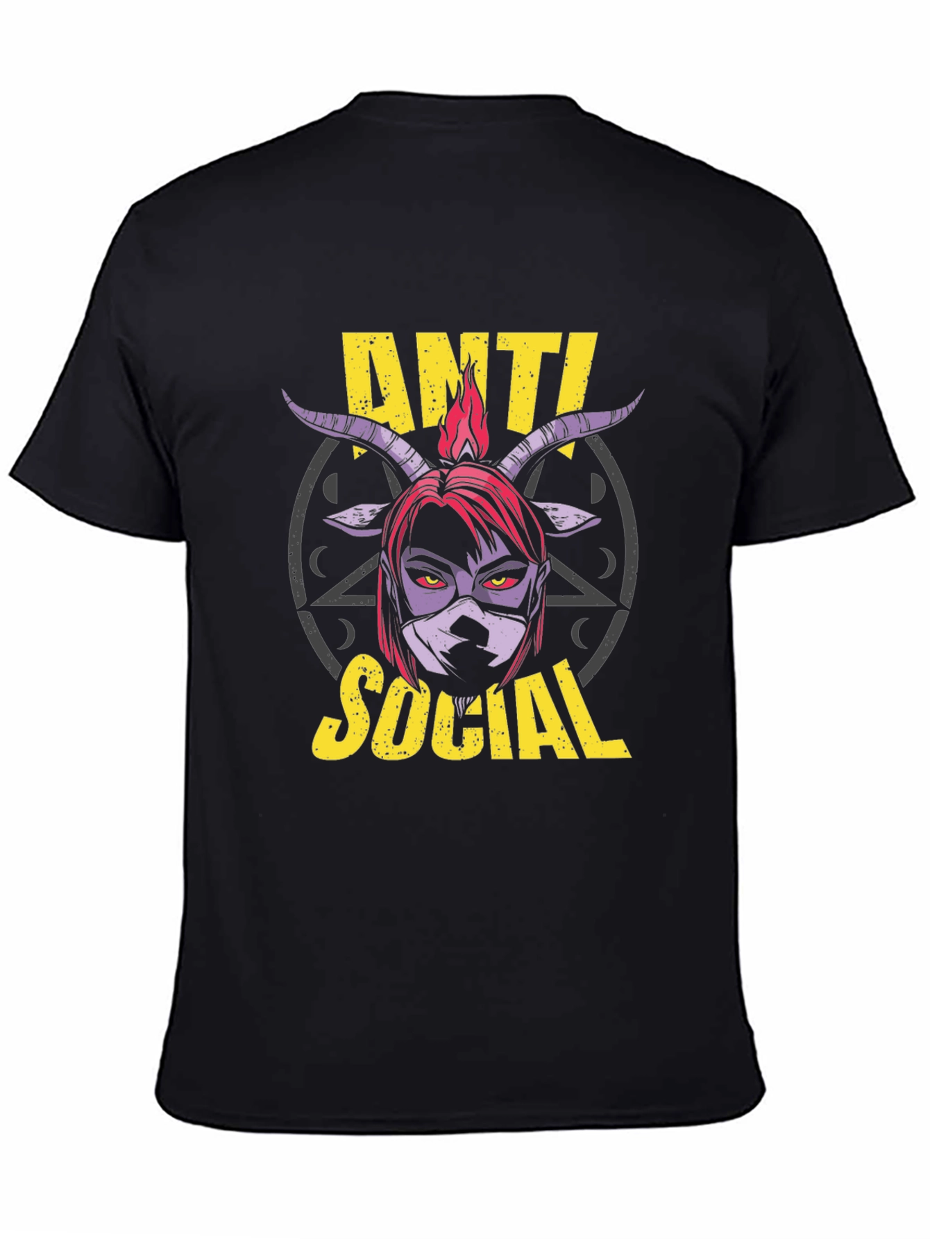 Camiseta Anti Social con Diseño Gráfico