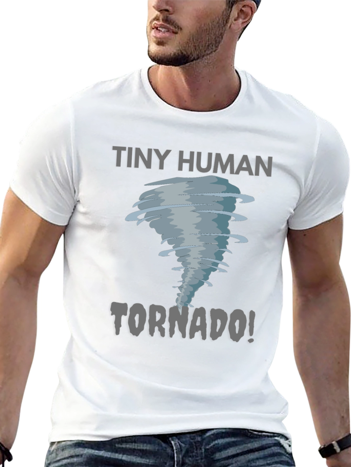 Camiseta Negra: Pequeño Humano Tornado