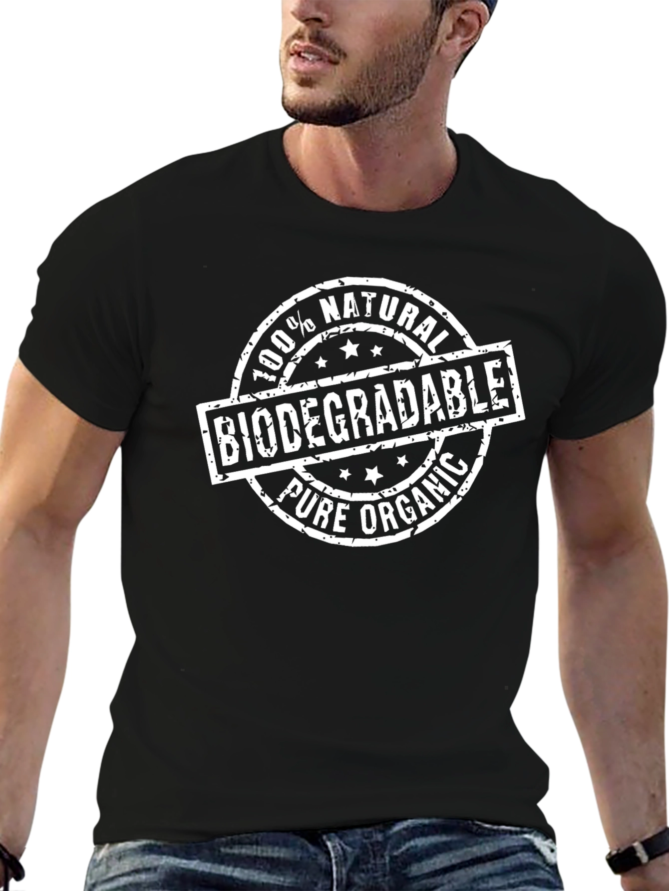 Camiseta Negra Ecológica: 100% Natural y Biodegradable