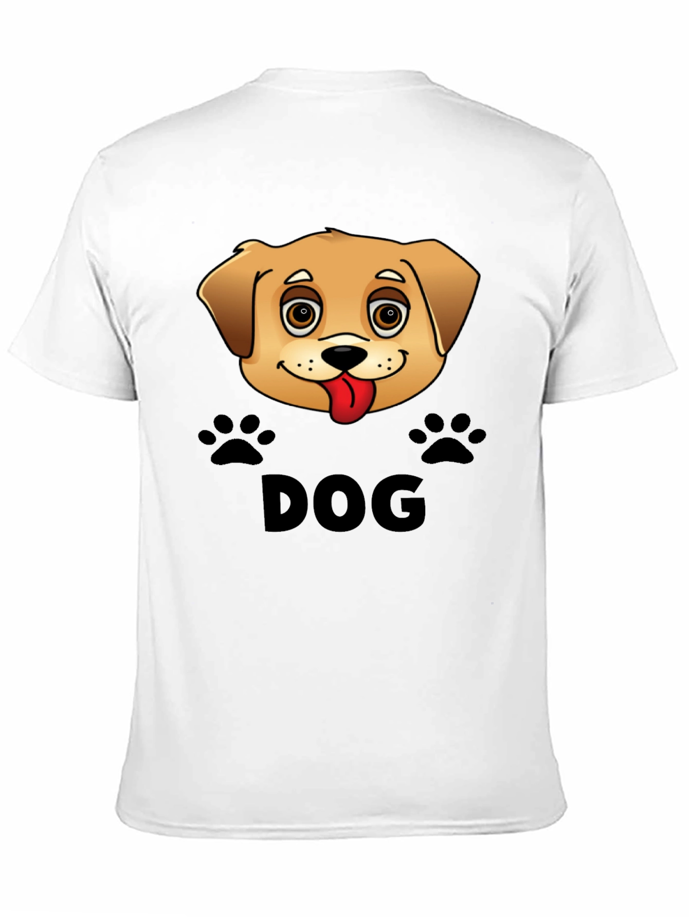Camiseta Negra Diseño Perro Lindo