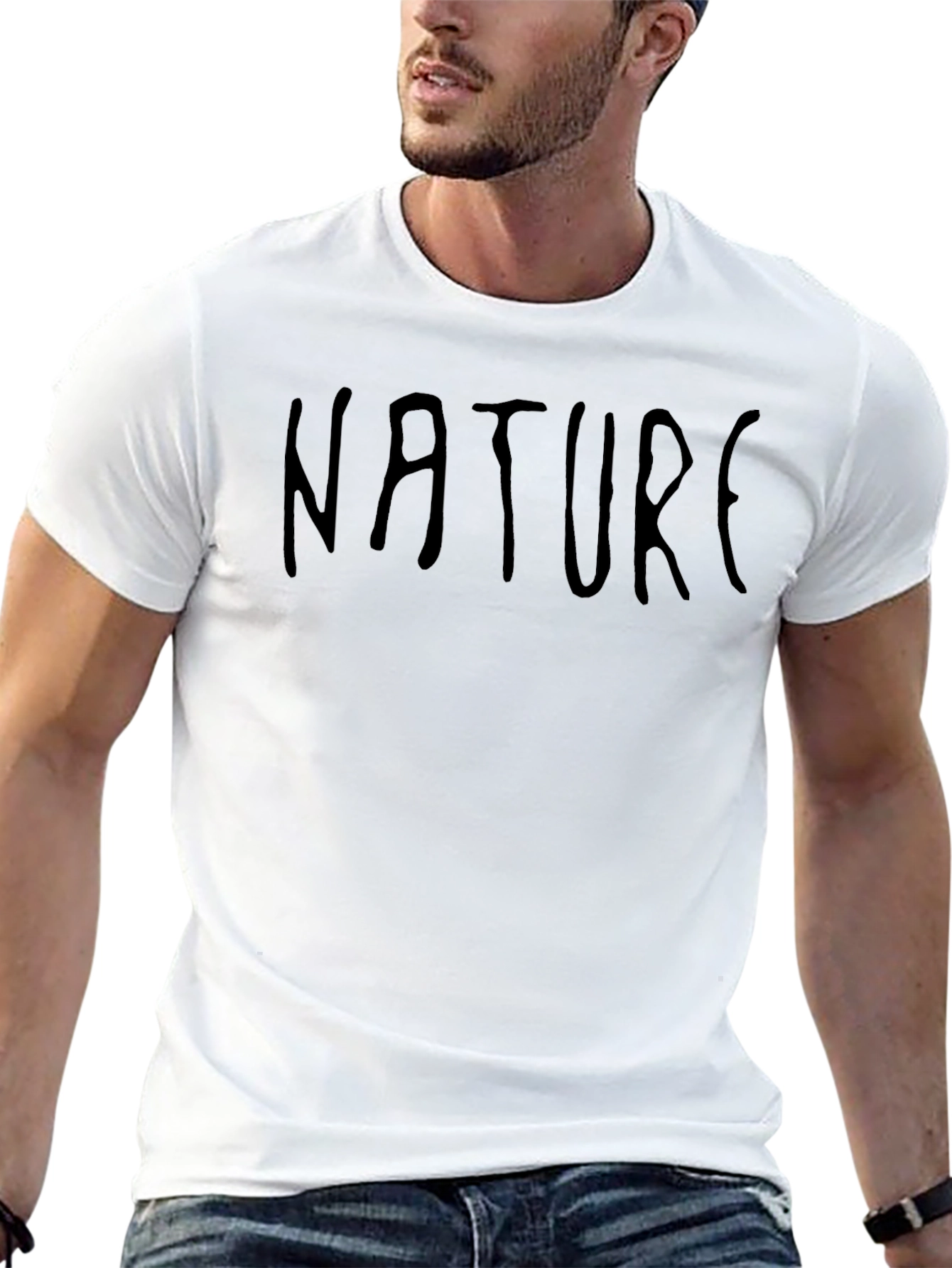 Camiseta Negra Naturaleza Casual para Hombre