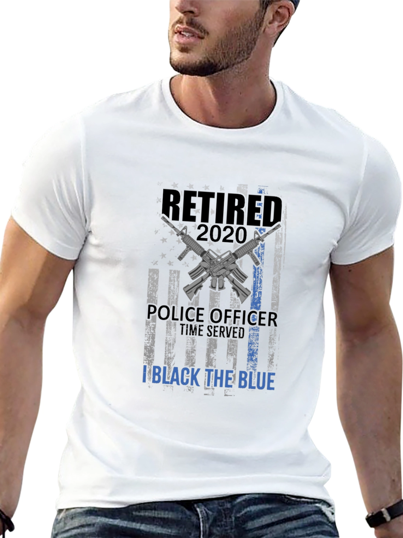 Camiseta Hombre Retirado Policía 2020