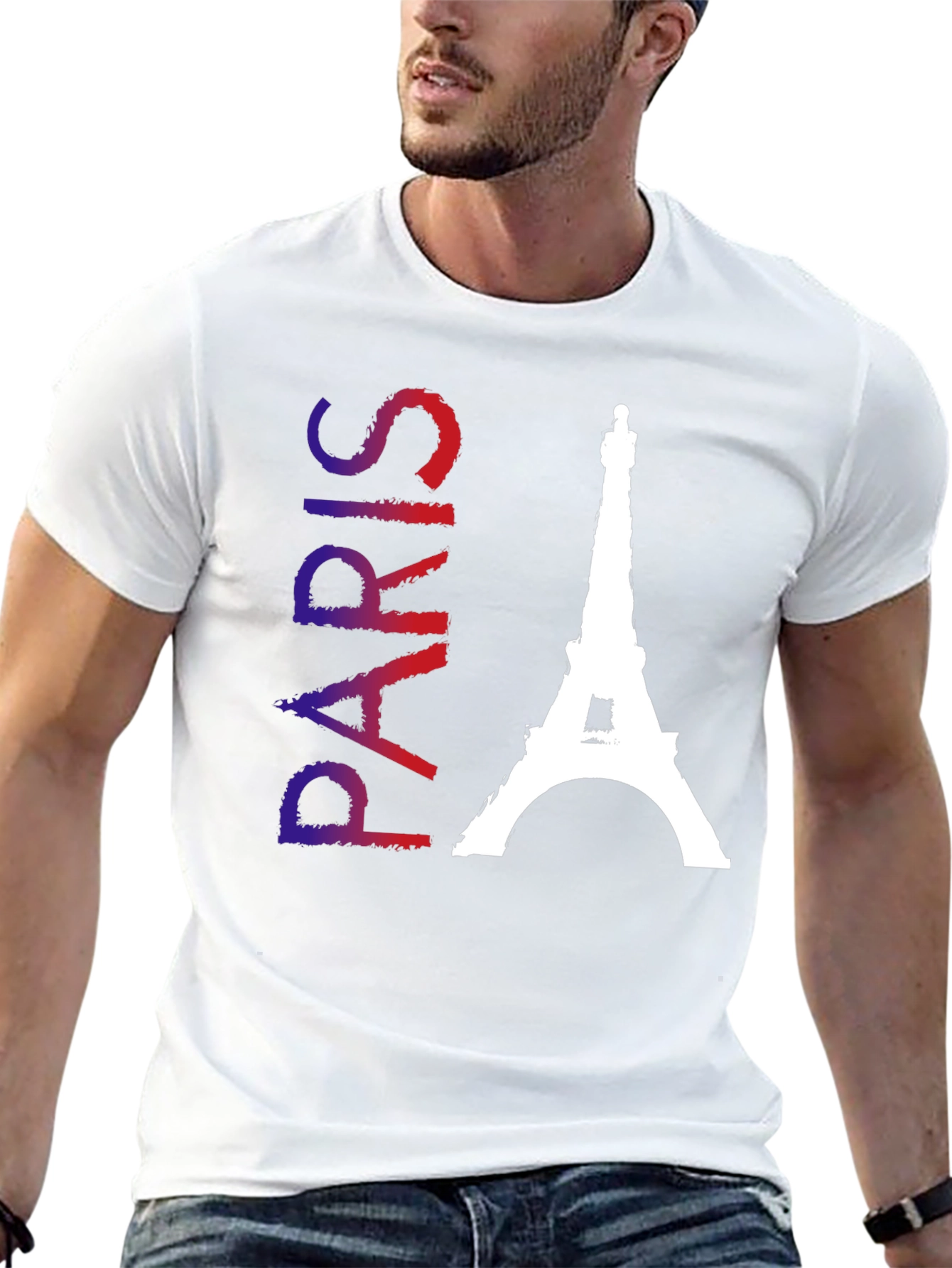Camiseta Negra con Diseño de París