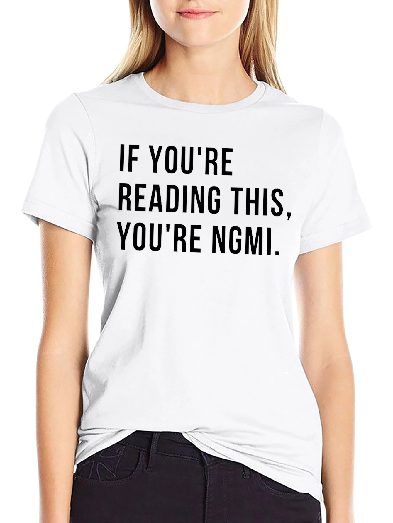 Camiseta Negra con Mensaje NGMI