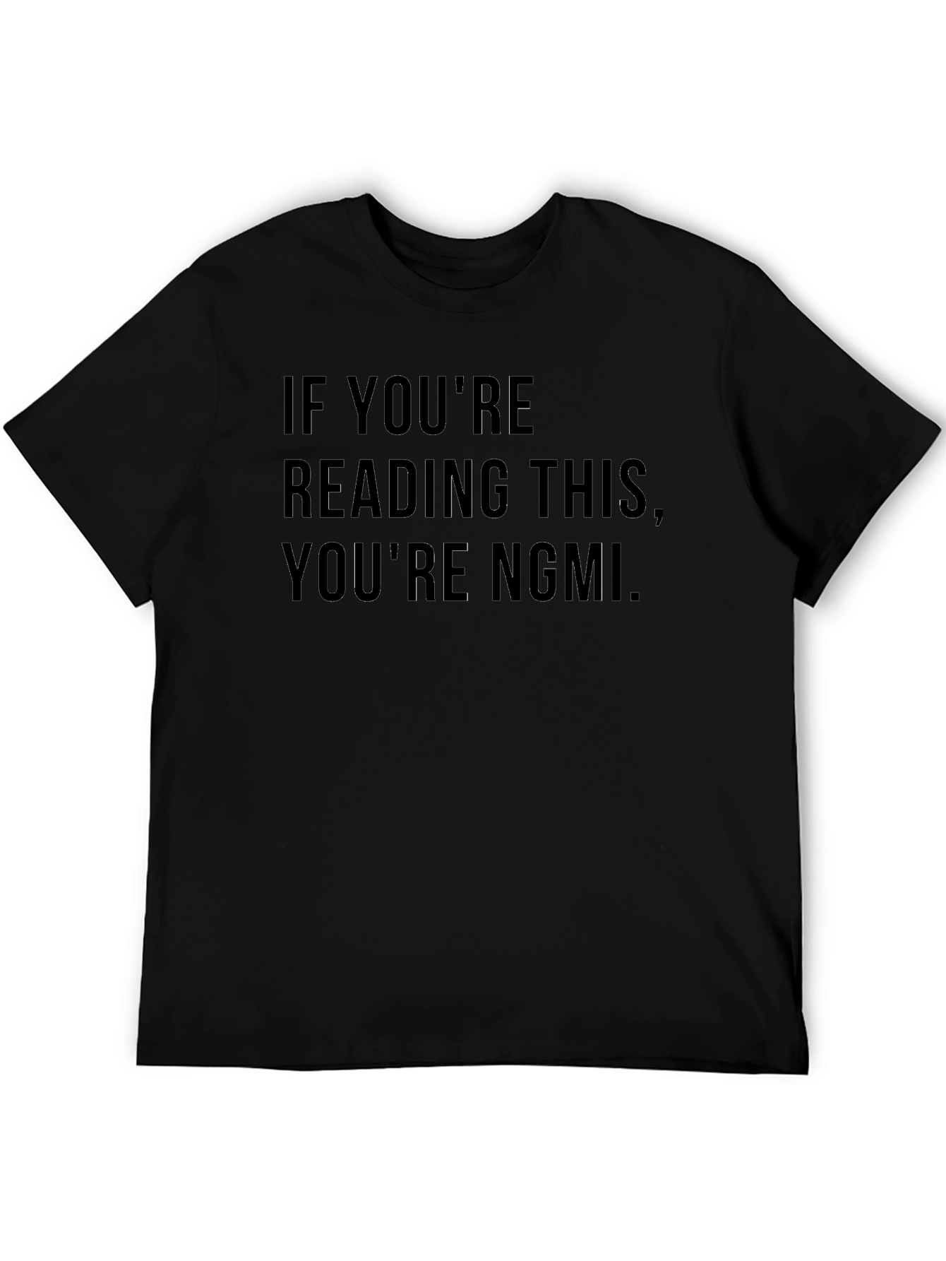 Camiseta Negra con Mensaje NGMI