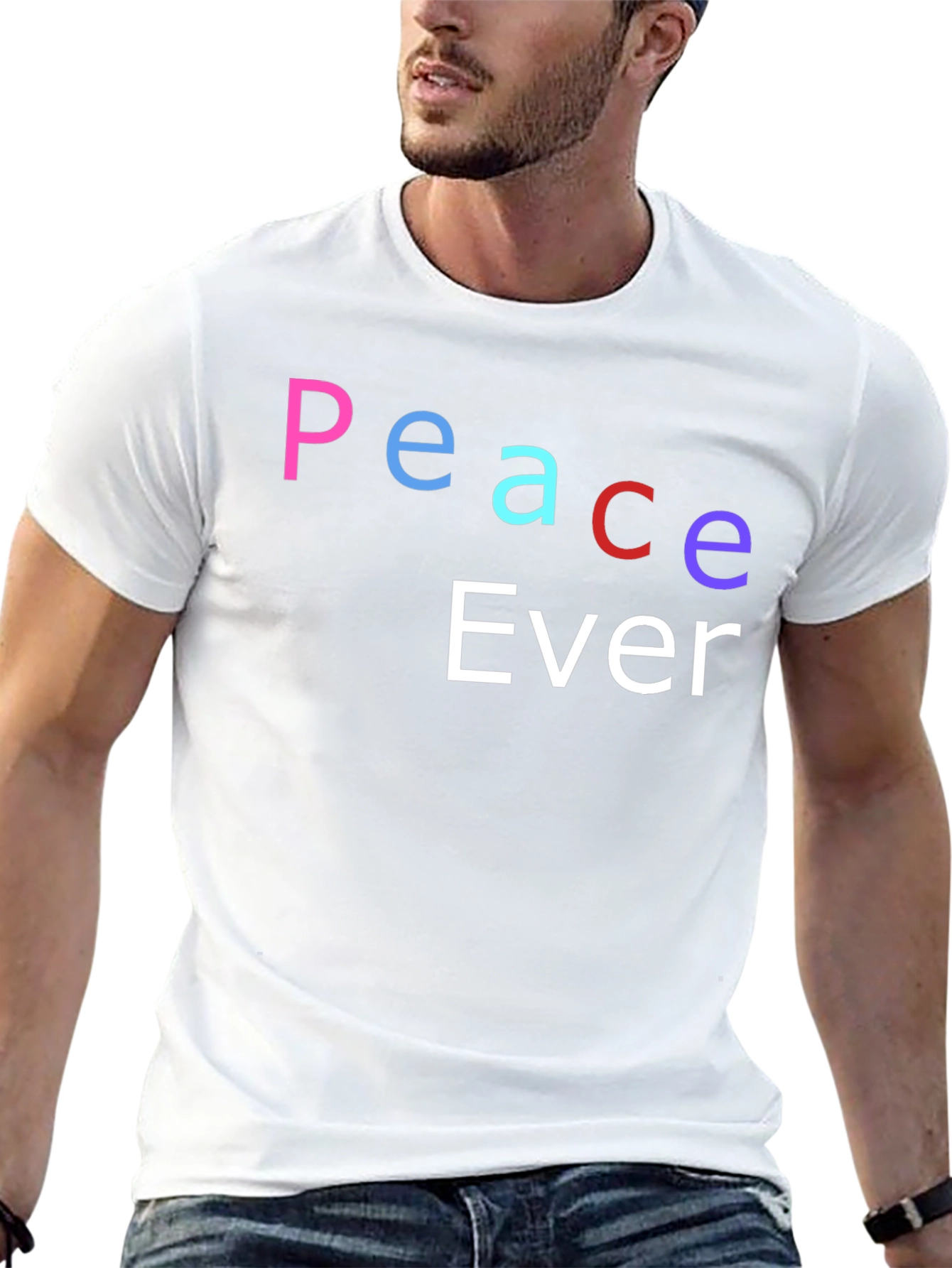 Camiseta Negra Peace Ever - Estilo Casual