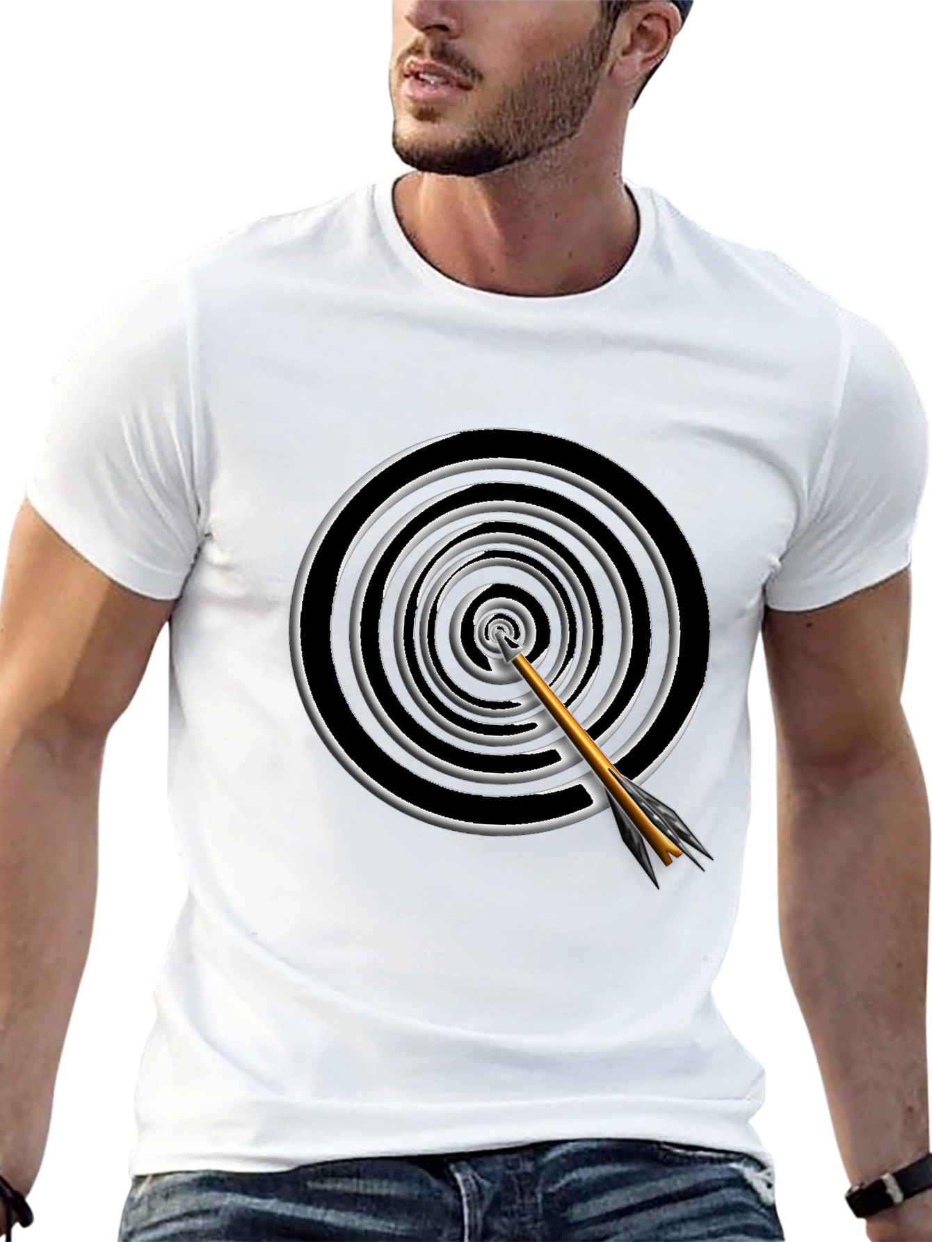 Camiseta Negra Diana con Flecha Hombre