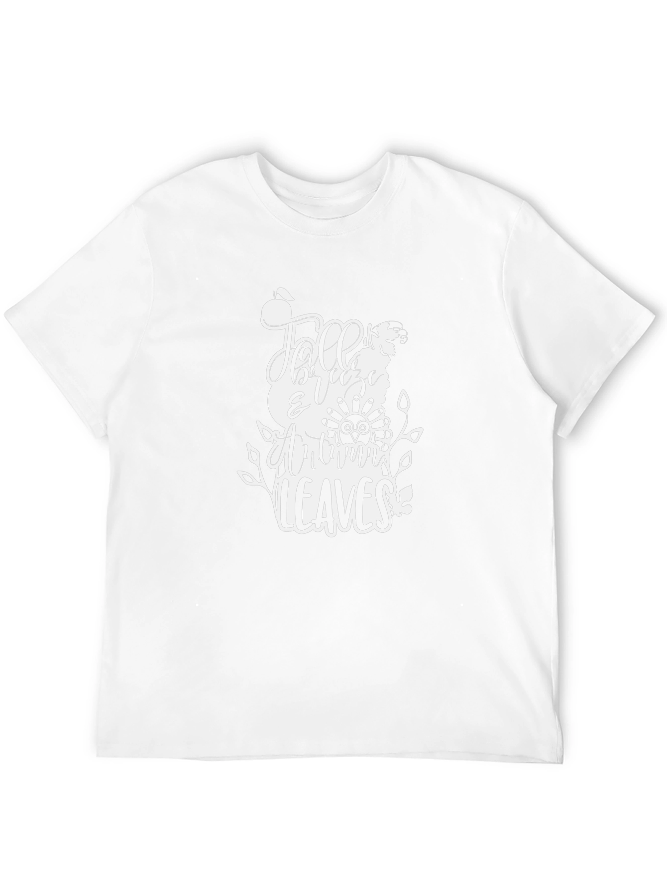 Camiseta Negra con Diseño de Otoño