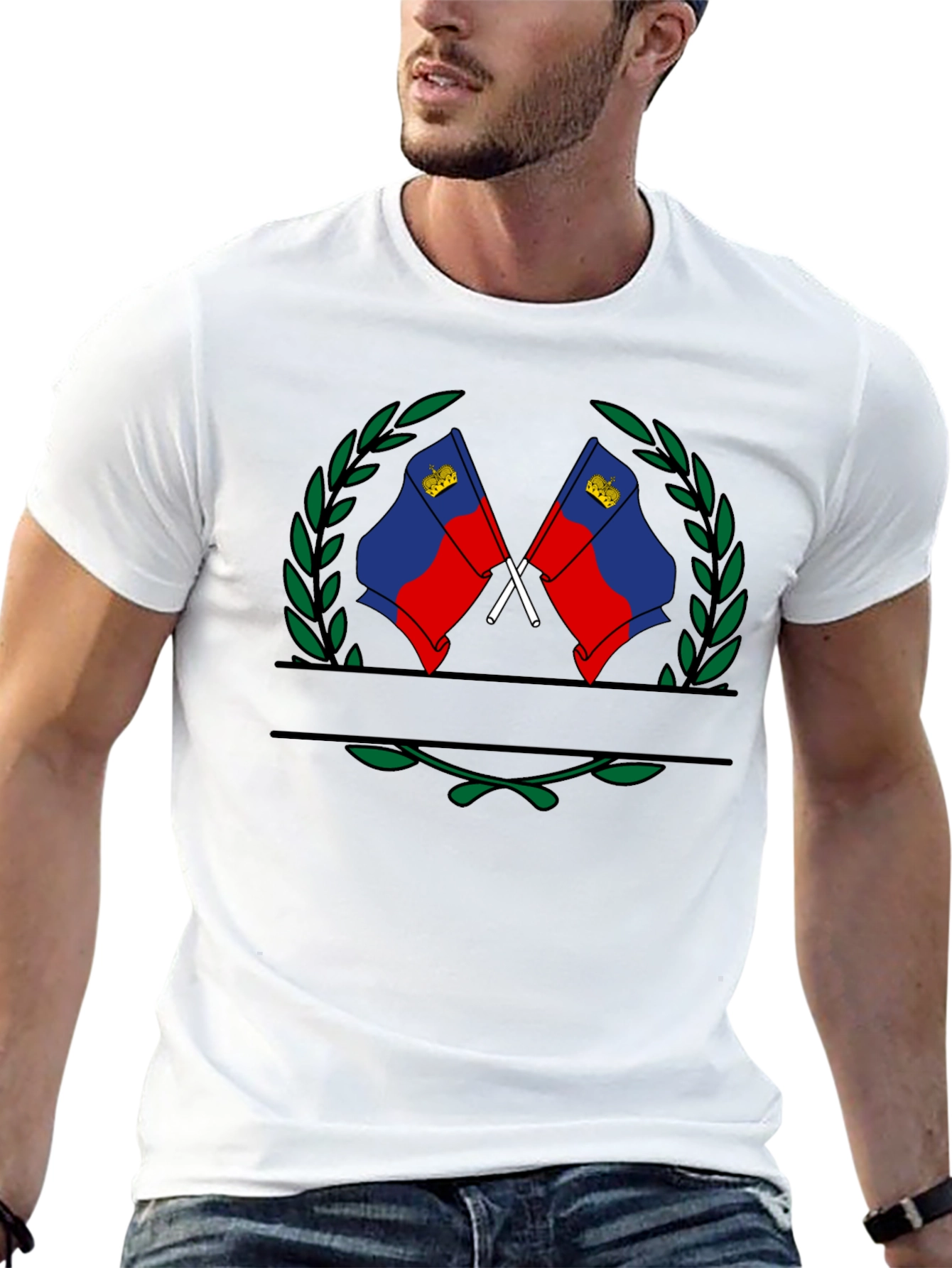 Camiseta Negra con Diseño de Liechtenstein
