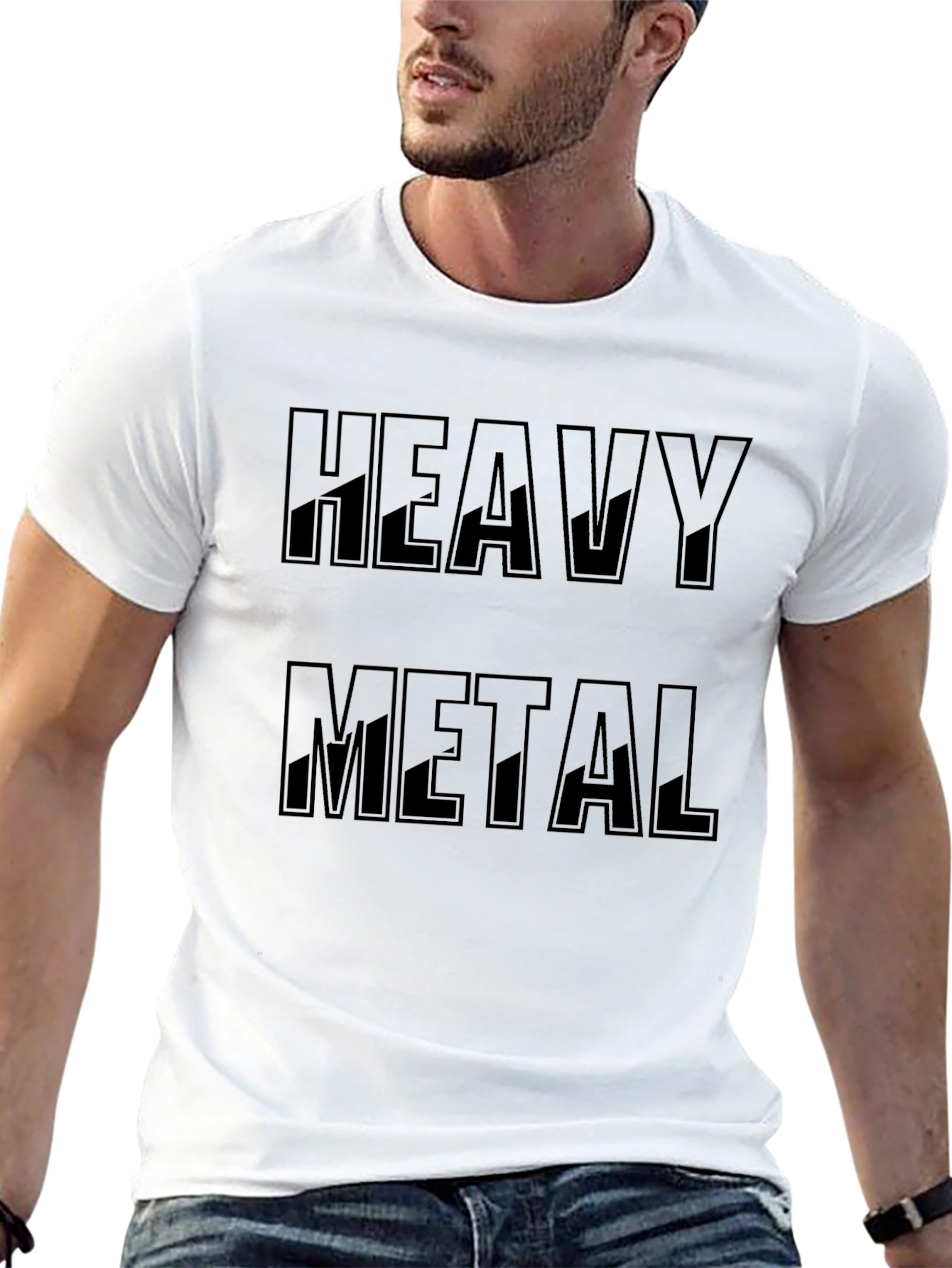 Camiseta Negra Heavy Metal para Hombre