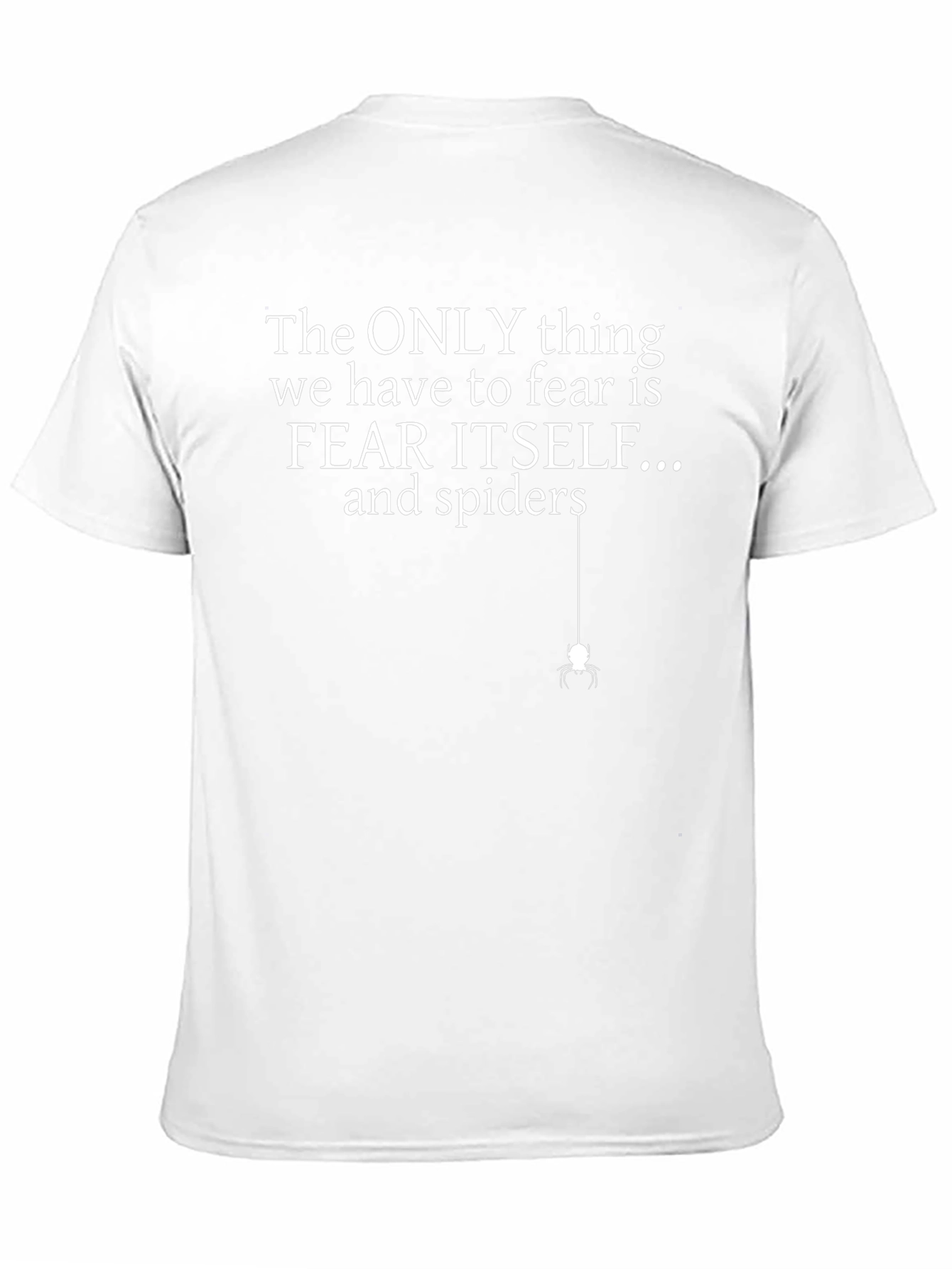 Camiseta Negra: Miedo y Arañas