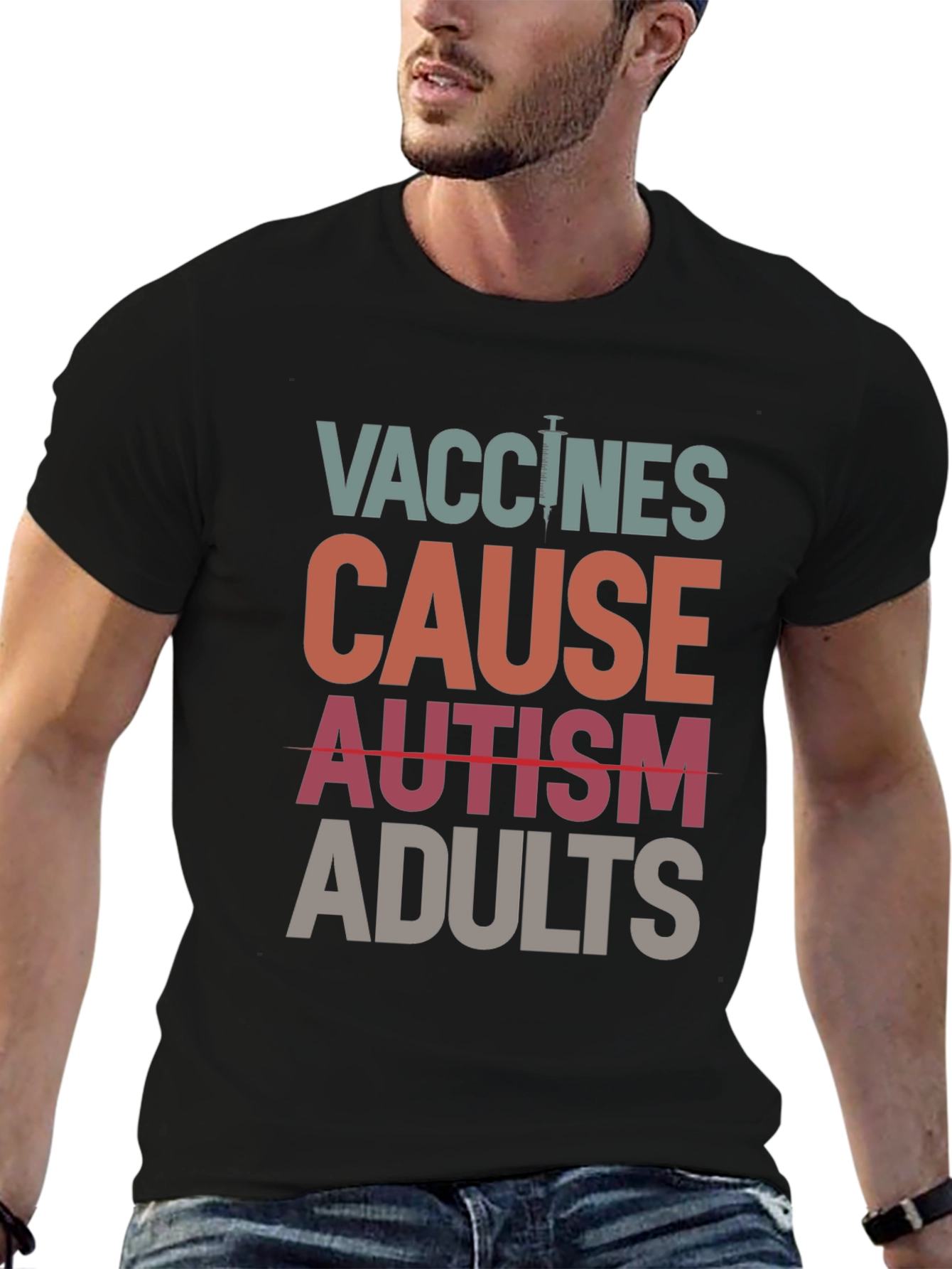 Camiseta Vacunas Causan Autismo Adultos