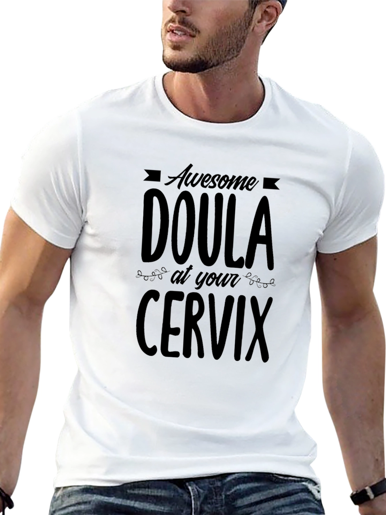 Camiseta Negra Doula Awesome Cervix