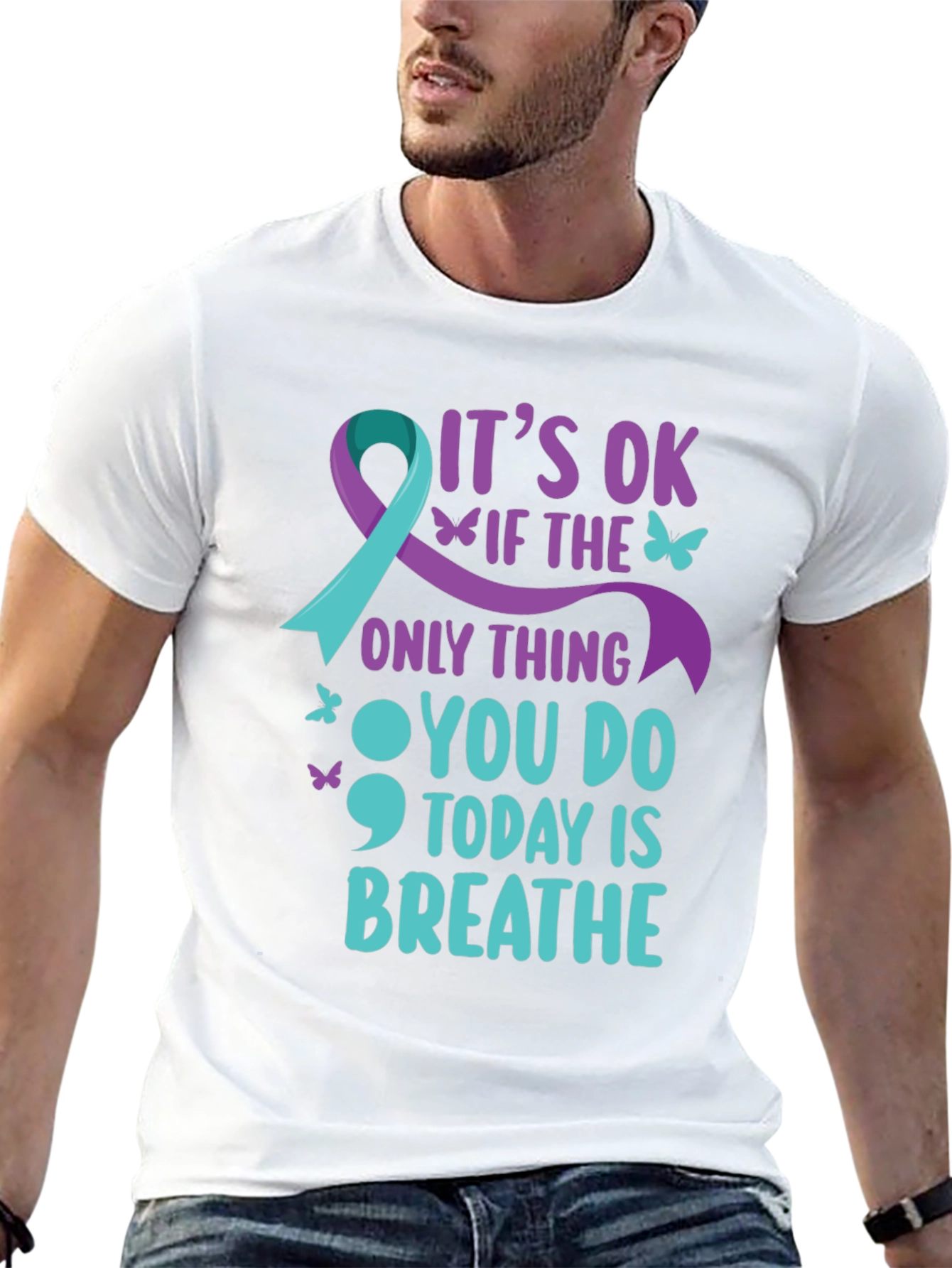 Camiseta con Mensaje de Conciencia sobre Salud Mental