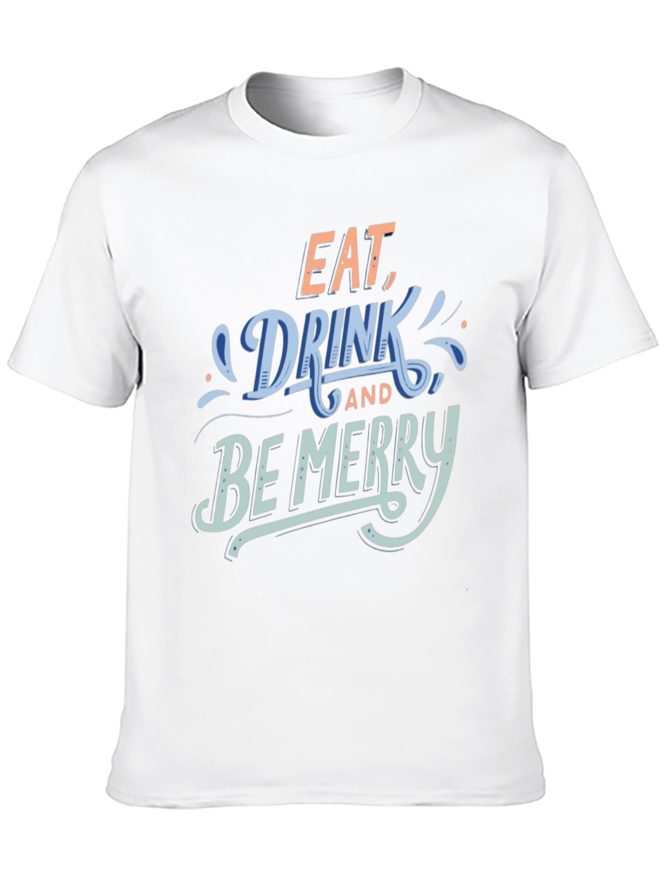 Camiseta Negra: Eat Drink and Be Merry