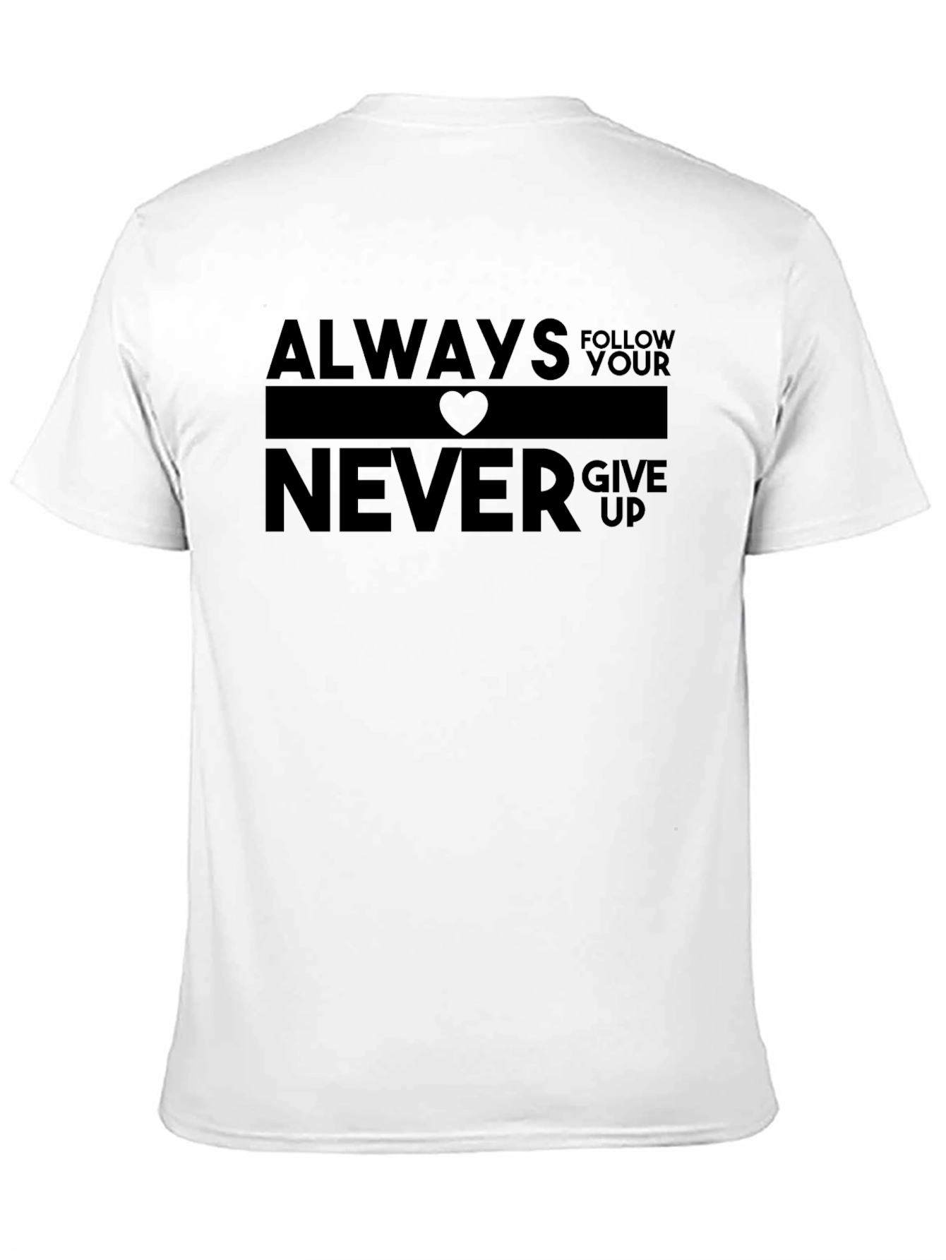 Camiseta Hombre Negra: Always Follow Your Heart